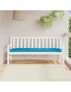 Възглавница за пейка светлосиня 180x50x7 см оксфорд плат