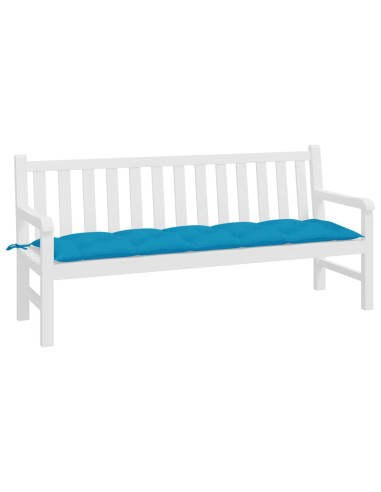 Възглавница за пейка светлосиня 180x50x7 см оксфорд плат