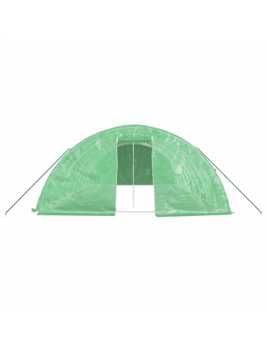 Оранжерия със стоманена рамка зелена 40 м² 8x5x2,3 м