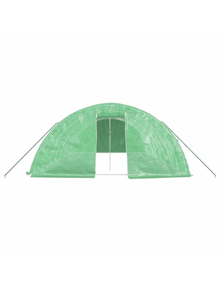 Оранжерия със стоманена рамка зелена 40 м² 8x5x2,3 м