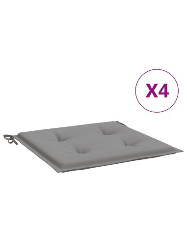 Възглавници за столове 4 бр сиви 50x50x3 см Оксфорд плат