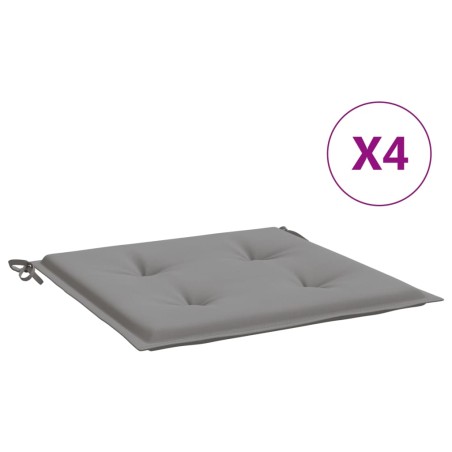 Възглавници за столове 4 бр сиви 50x50x3 см Оксфорд плат