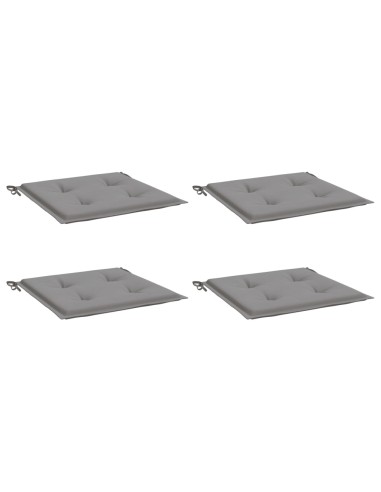 Възглавници за столове 4 бр сиви 50x50x3 см Оксфорд плат