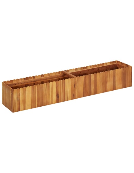 Градинска повдигната леха, 150x30x25 см, акациево дърво масив