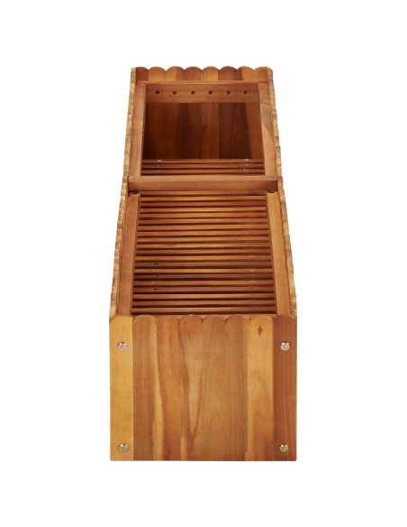 Градинска повдигната леха, 150x30x25 см, акациево дърво масив