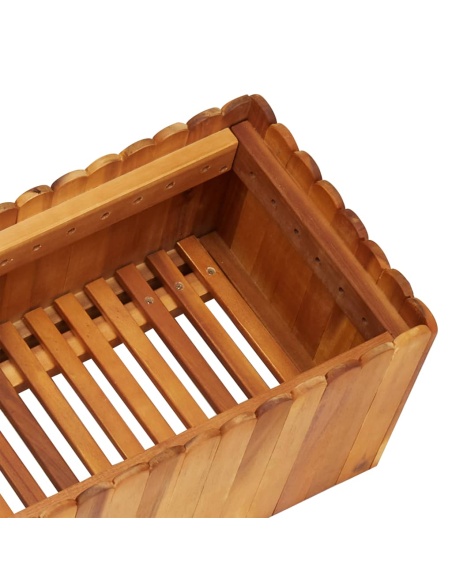 Градинска повдигната леха, 150x30x25 см, акациево дърво масив