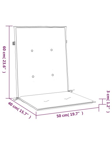 Възглавници за стол 6 бр кралско сини 100x50x3 см Оксфорд плат