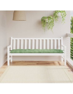 Възглавница за градинска пейка с листа 180x50x7 см оксфорд плат