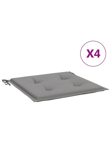 Възглавници за столове 4 бр сиви 40x40x4 см Оксфорд плат