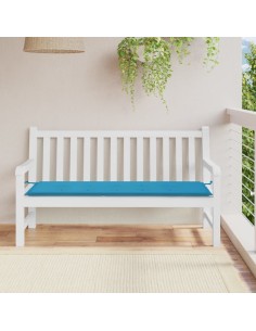Възглавница за градинска пейка синя 150x50x3 см оксфорд плат