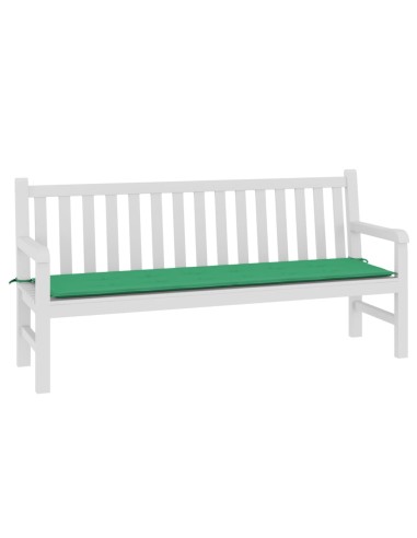 Възглавница за градинска пейка зелена 180x50x3 см оксфорд плат