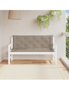 Възглавници за градински пейки 2 бр таупе 150x50x7 см плат