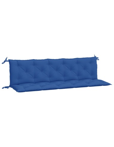 Възглавници за градински пейки 2 бр синьо 180x50x7 см плат