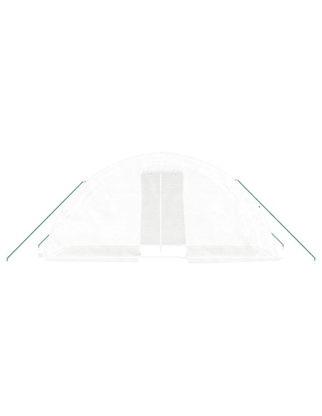 Оранжерия със стоманена рамка бяла 10 м² 5x2x2,3 м