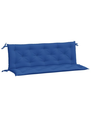 Възглавници за градински пейки 2 бр синьо 150x50x7 см плат