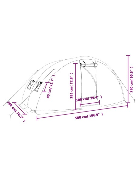 Оранжерия със стоманена рамка бяла 10 м² 5x2x2,3 м