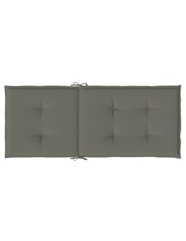 Възглавници за стол 6 бр меланж тъмносиви 120x50x4 см плат
