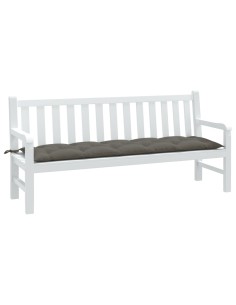 Възглавница за градинска пейка меланж тъмносиви 180x50x7см плат