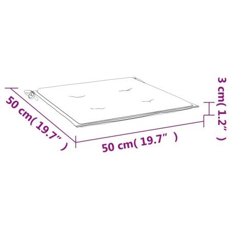 Възглавници за столове 6 бр кралско син 50x50x3 см Оксфорд плат