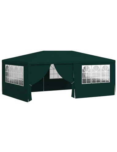 Професионална парти шатра със стени 4x6 м зелена 90 г/м²