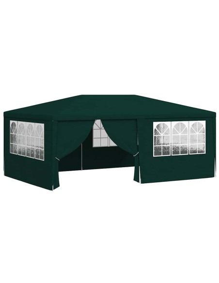 Професионална парти шатра със стени 4x6 м зелена 90 г/м²