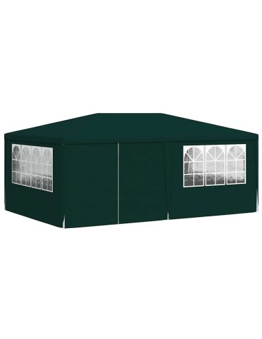 Професионална парти шатра със стени 4x6 м зелена 90 г/м²