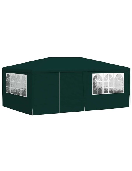 Професионална парти шатра със стени 4x6 м зелена 90 г/м²
