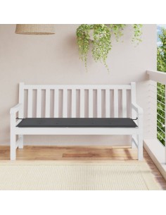 Възглавница за градинска пейка антрацит 150x50x3см оксфорд плат