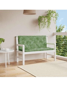 Възглавници за градински пейки 2 бр на листа 120x50x7 см плат