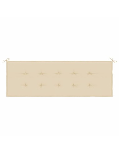 Възглавница за градинска пейка бежова 150x50x4 см оксфорд плат