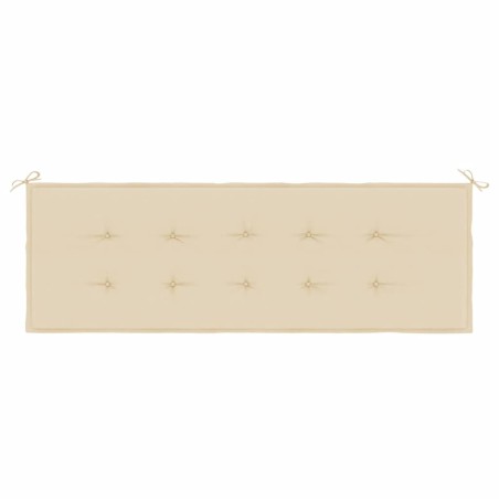 Възглавница за градинска пейка бежова 150x50x4 см оксфорд плат