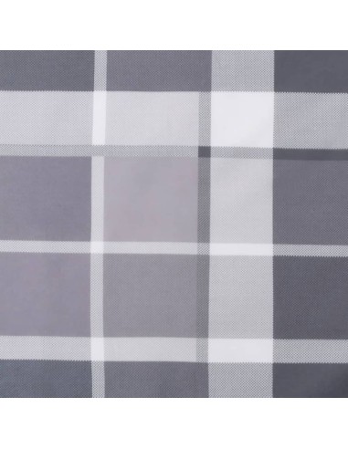 Шалте за шезлонг, сиво каре, 200x70x3 см, Оксфорд плат