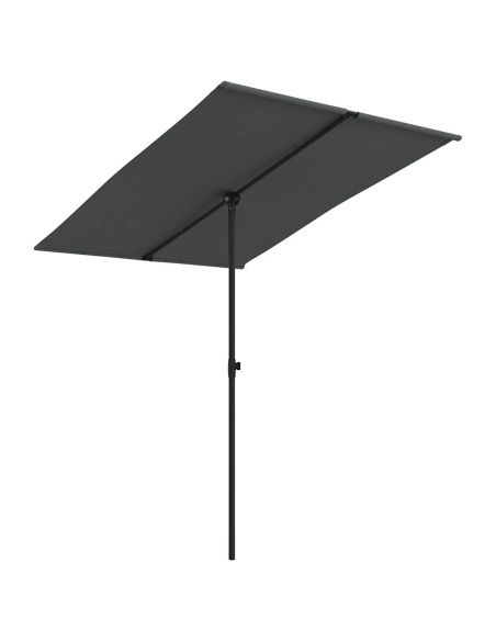 Градински чадър с алуминиев прът, 2x1,5 м, антрацит