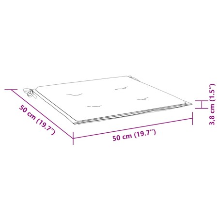 Възглавници за столове 4 бр черни 50x50x4 см Оксфорд плат
