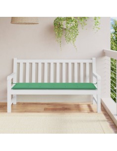 Възглавница за градинска пейка зелена 150x50x3 см оксфорд плат