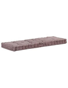 Палетна възглавница за под, памук, 120x40x7 см, таупе