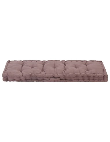 Палетна възглавница за под, памук, 120x40x7 см, таупе