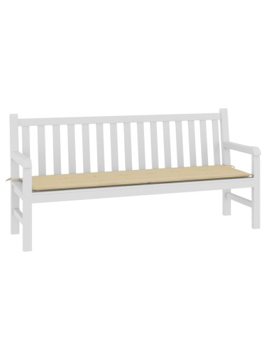 Възглавница за градинска пейка бежова 180x50x3 см оксфорд плат