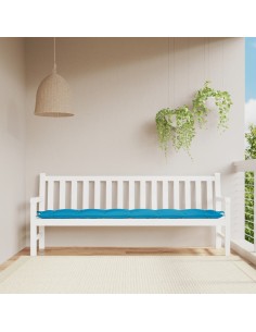 Възглавница за пейка светлосиня 200x50x7 см оксфорд плат