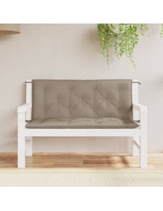 Възглавници за градински пейки 2 бр таупе 120x50x7 см плат