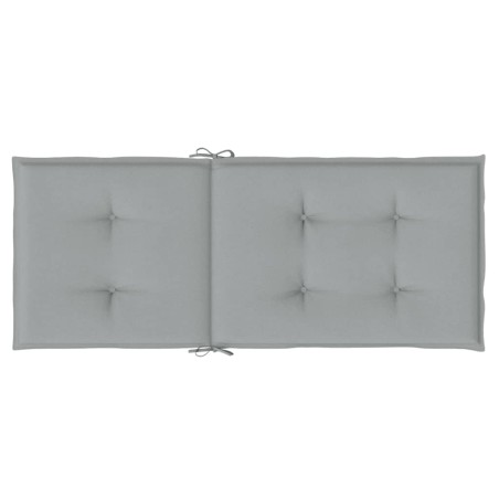 Възглавници за стол 4 бр меланж светлосиви 120x50x4 см плат