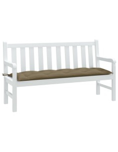 Възглавница за градинска пейка меланж таупе 150x50x7 см плат
