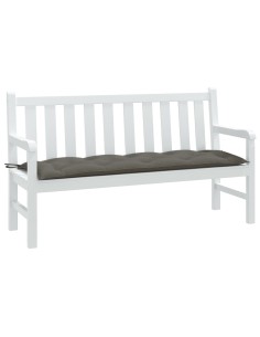 Възглавница за градинска пейка меланж тъмносива 150x50x7см плат