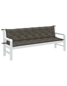 Възглавници за градински пейки 2бр меланж тъмносиви 200x50x7 см