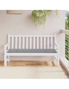 Възглавница за градинска пейка сива 150x50x4 см оксфорд плат