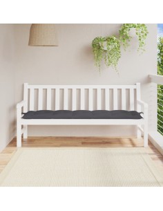 Възглавница за градинска пейка антрацит 180x50x7см оксфорд плат