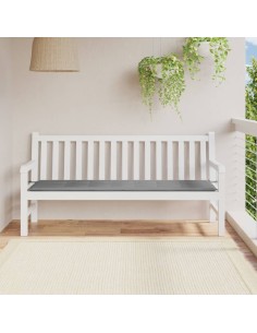 Възглавница за градинска пейка сива 180x50x3 см оксфорд плат