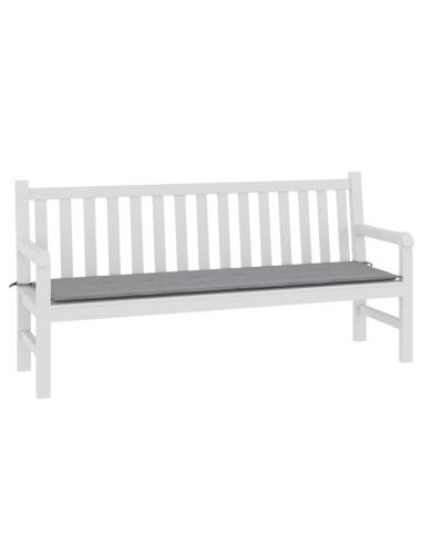 Възглавница за градинска пейка сива 180x50x3 см оксфорд плат