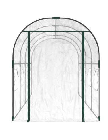 Прозрачна оранжерия 160x400x190 см PVC и стомана с прахова боя