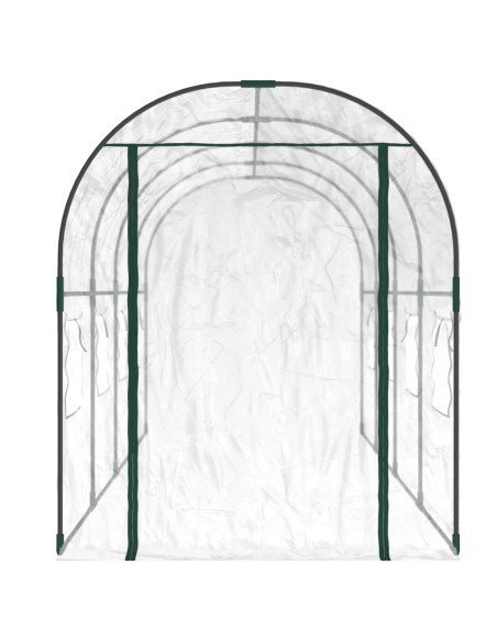 Прозрачна оранжерия 160x400x190 см PVC и стомана с прахова боя